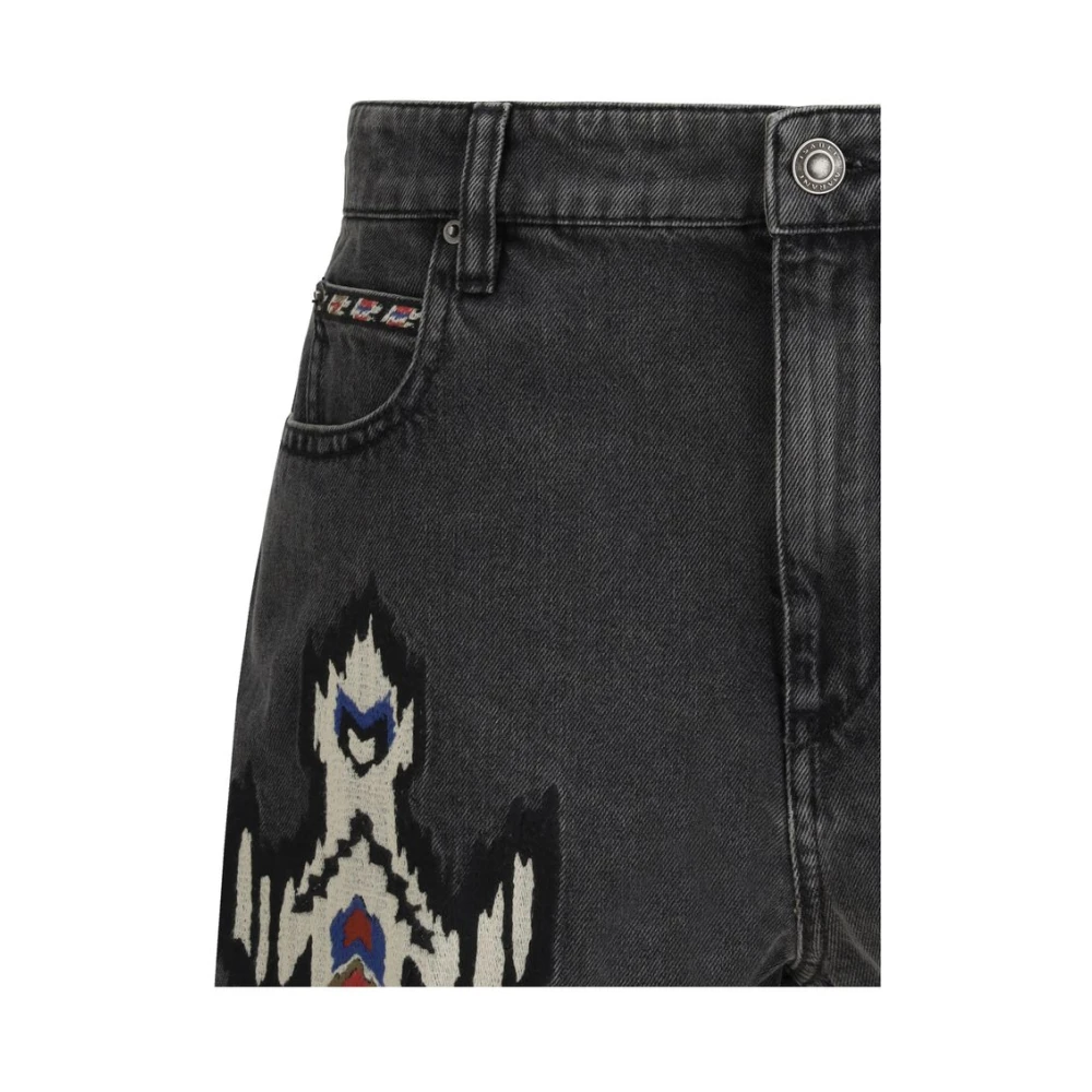 Isabel Marant Étoile Denim Lesia Shorts met iconische details Black Dames