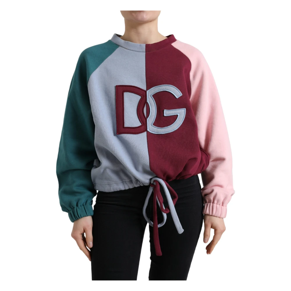 Dolce & Gabbana Women's Multicolor Round-Neck Knitwear,, Cotton Jumper With Round Neck 3XS - Image 1