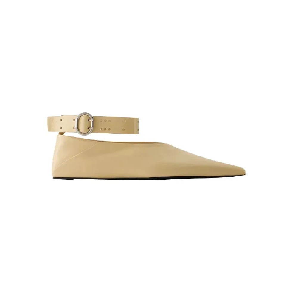 Jil Sander Vrouw Beige Leren Ballerina`S