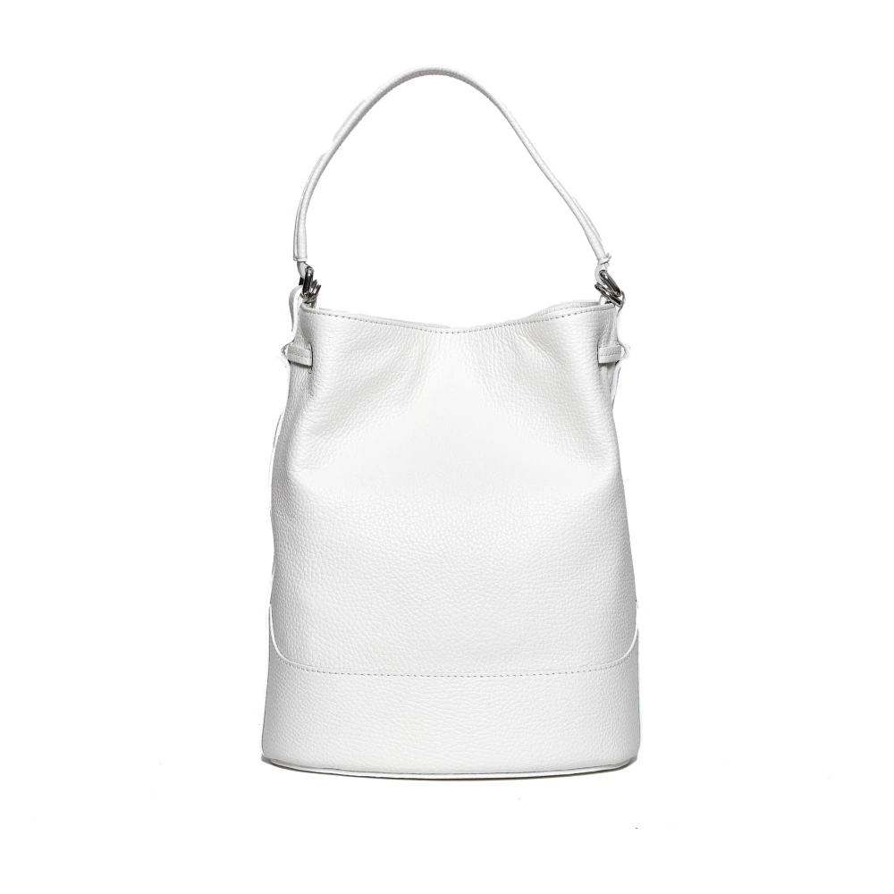 Zanellato Witte Leren Bucket Bag Elegantie White Dames