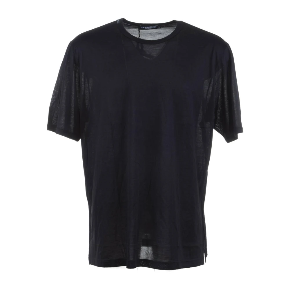 Dolce & Gabbana Zijden Korte Mouw Heren T-shirt Black Heren