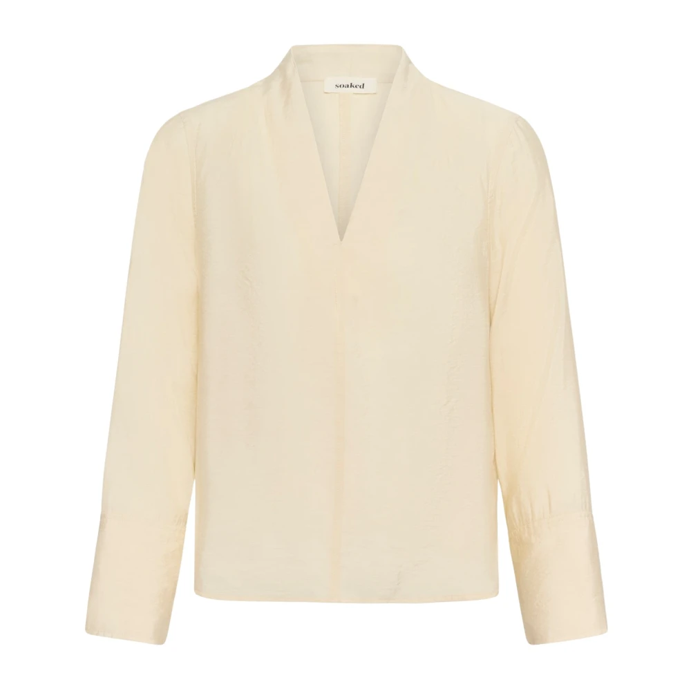 Soaked In Luxury Damen Blanc V-Ausschnitt Bluse Leodora - Bild 2