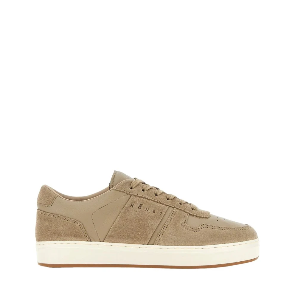 Hogan Suède leren sneakers met memory foam Heren Schoenen Beige