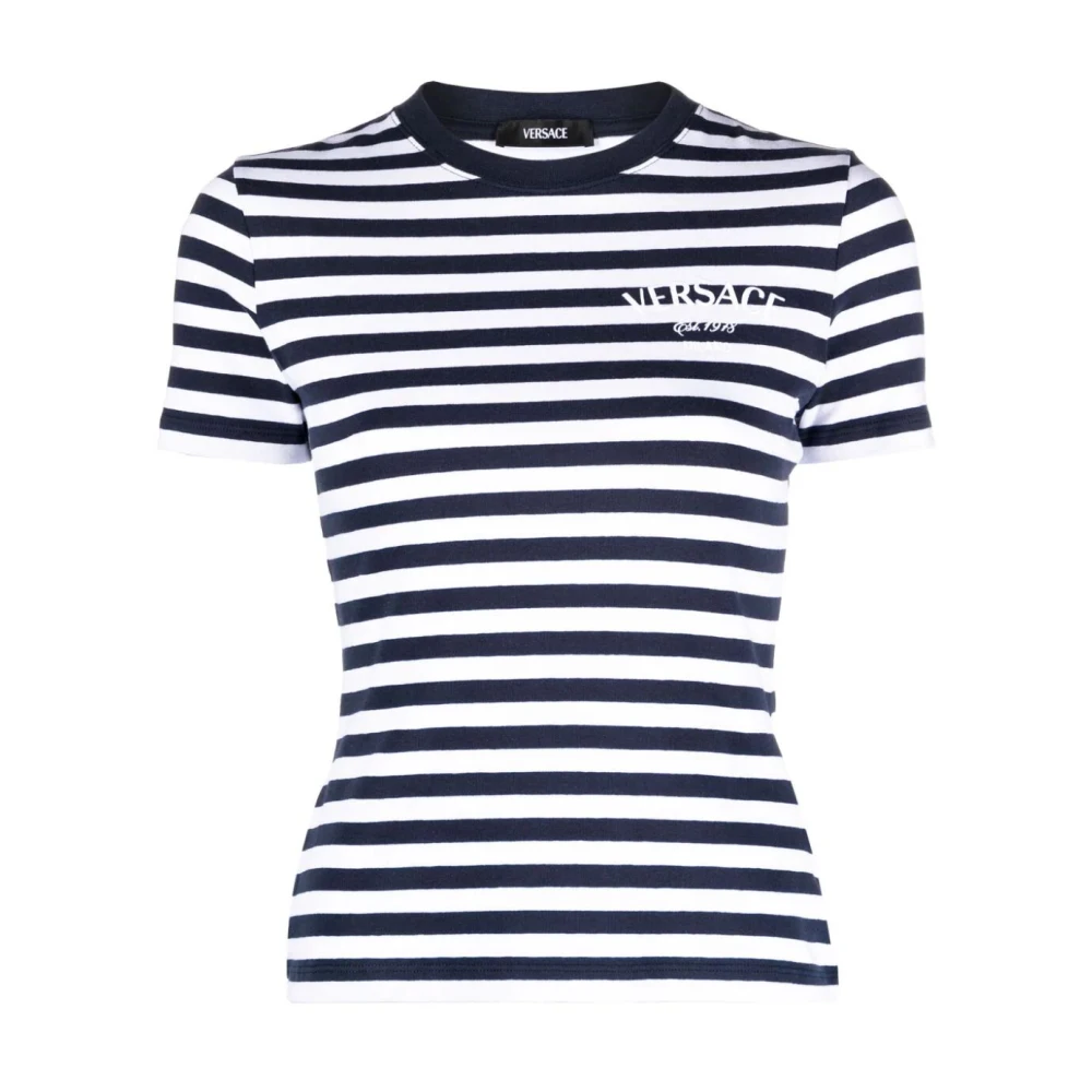 Versace Nautische Strepen Logo T-Shirt Multicolor Dames