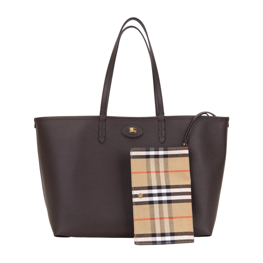 Burberry Women's Brown Shopping Bags, One Size, Leather Tote