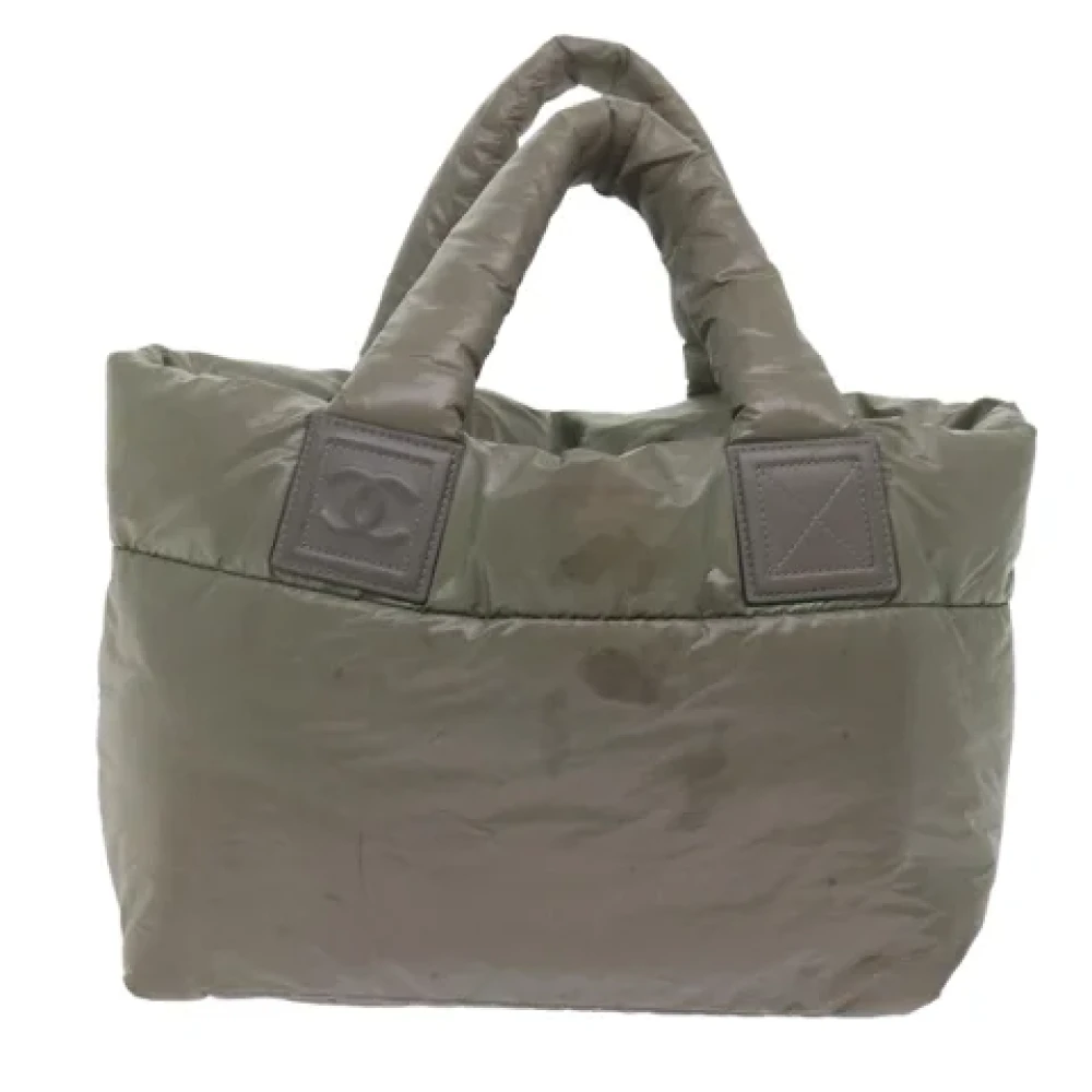 Chanel Vintage Pre-owned Fabric totes Green Dames