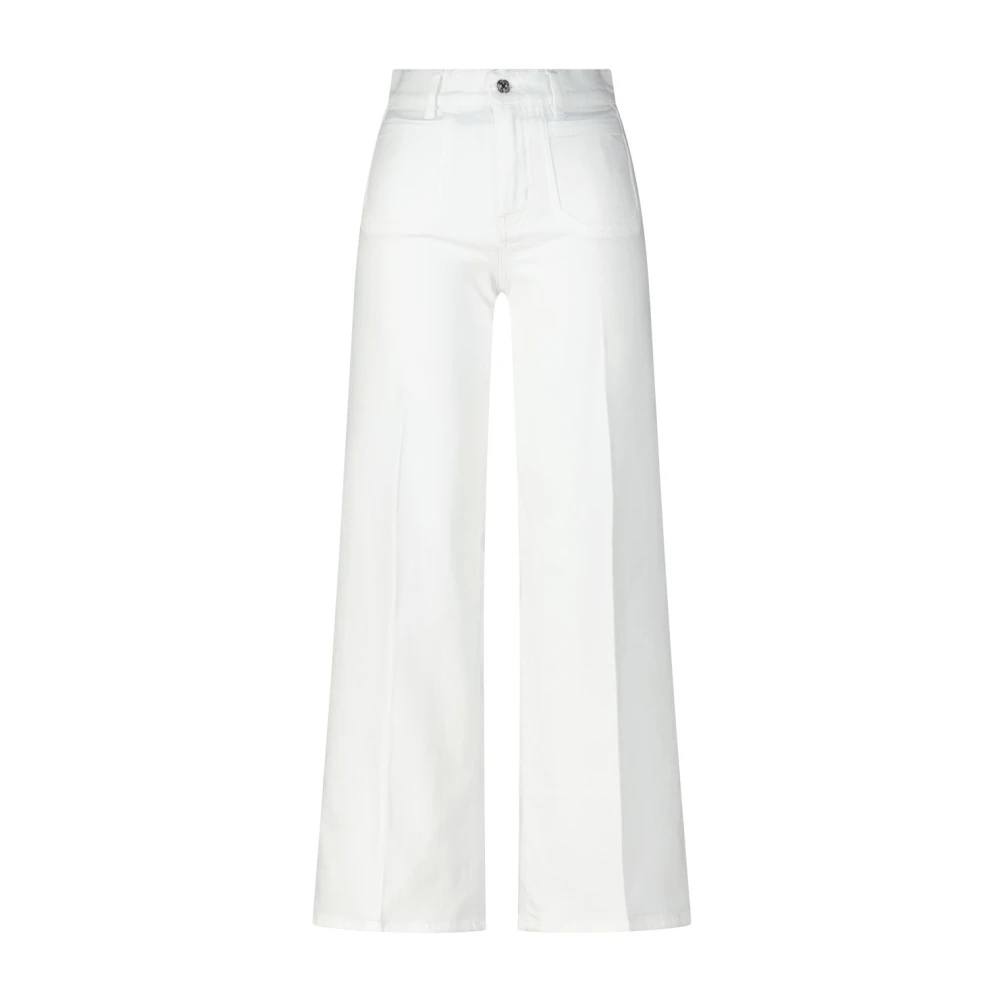 Frame Wijde Pijp Palazzo Jeans White Dames