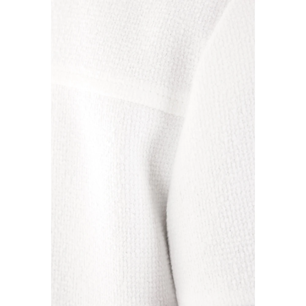 Gucci Witte Tweed Jas met Contrasterende Afwerking White Dames