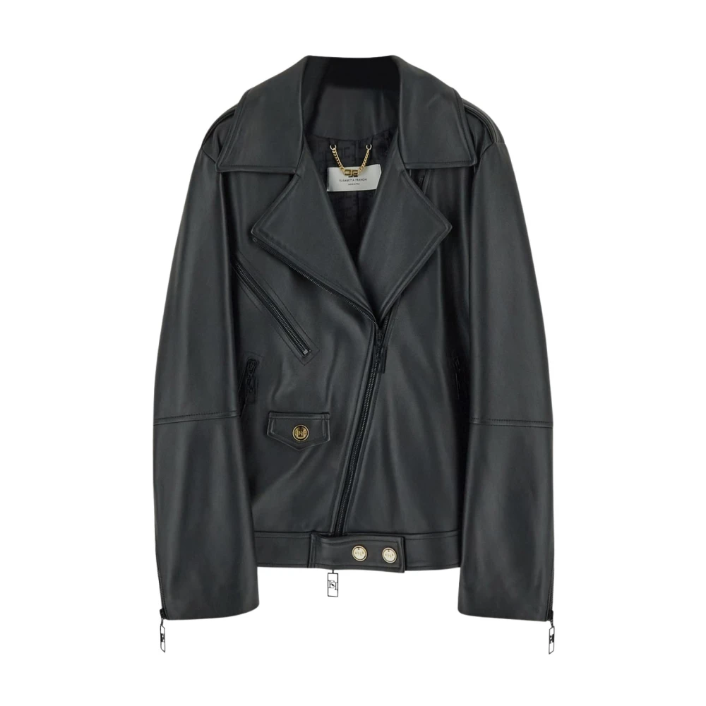 Elisabetta Franchi Zwarte Polyester Damesjas Black Dames