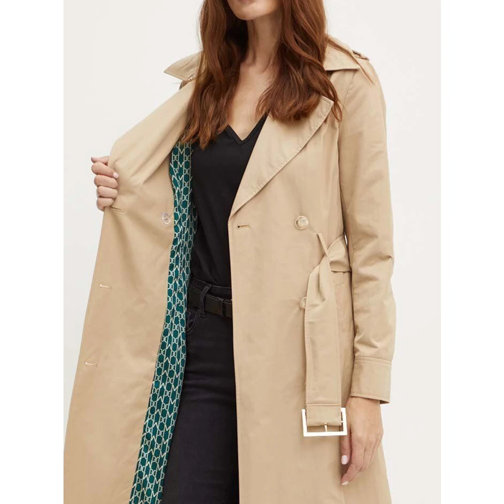 Guess Herb Tan Trench Coat Brown Dames