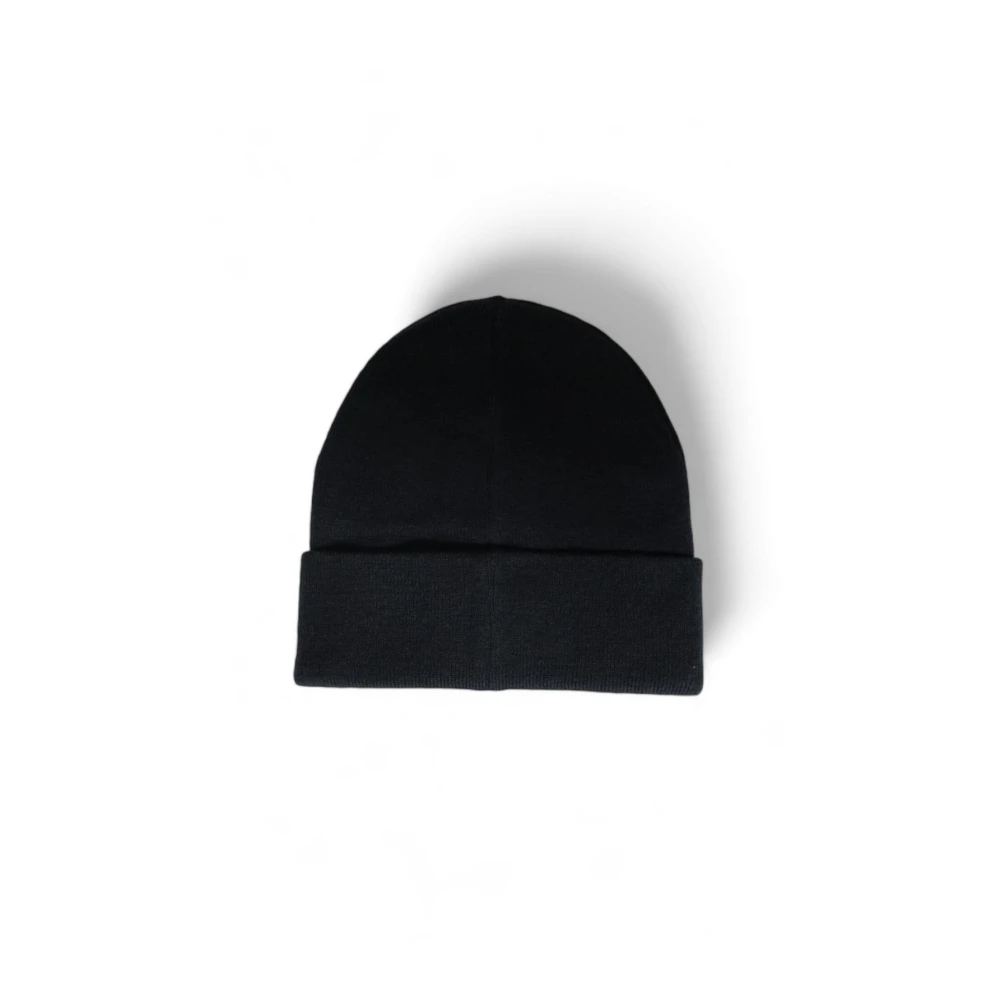 Calvin Klein Monogram Cuffed Beanie Hat Black Heren