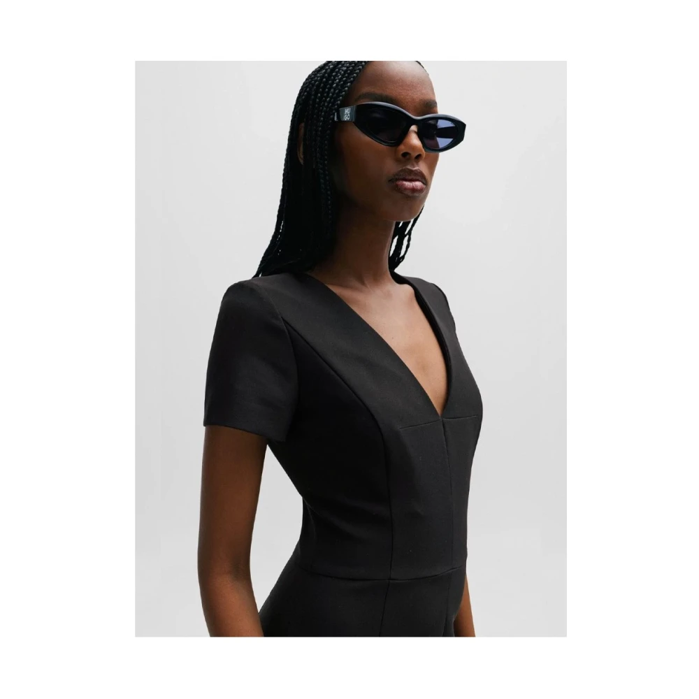 Hugo Boss Elegante Jurk Black Dames