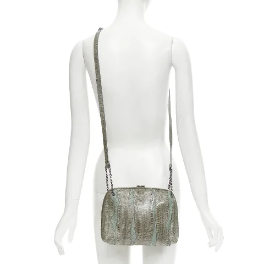 Bottega Veneta Vintage Pre-owned Leather shoulder-bags Gray Dames