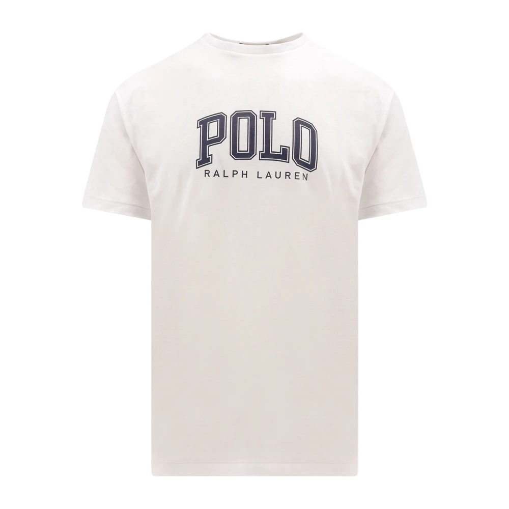 Polo Ralph Lauren Klassiek Logo Print Katoenen T-Shirt White Heren