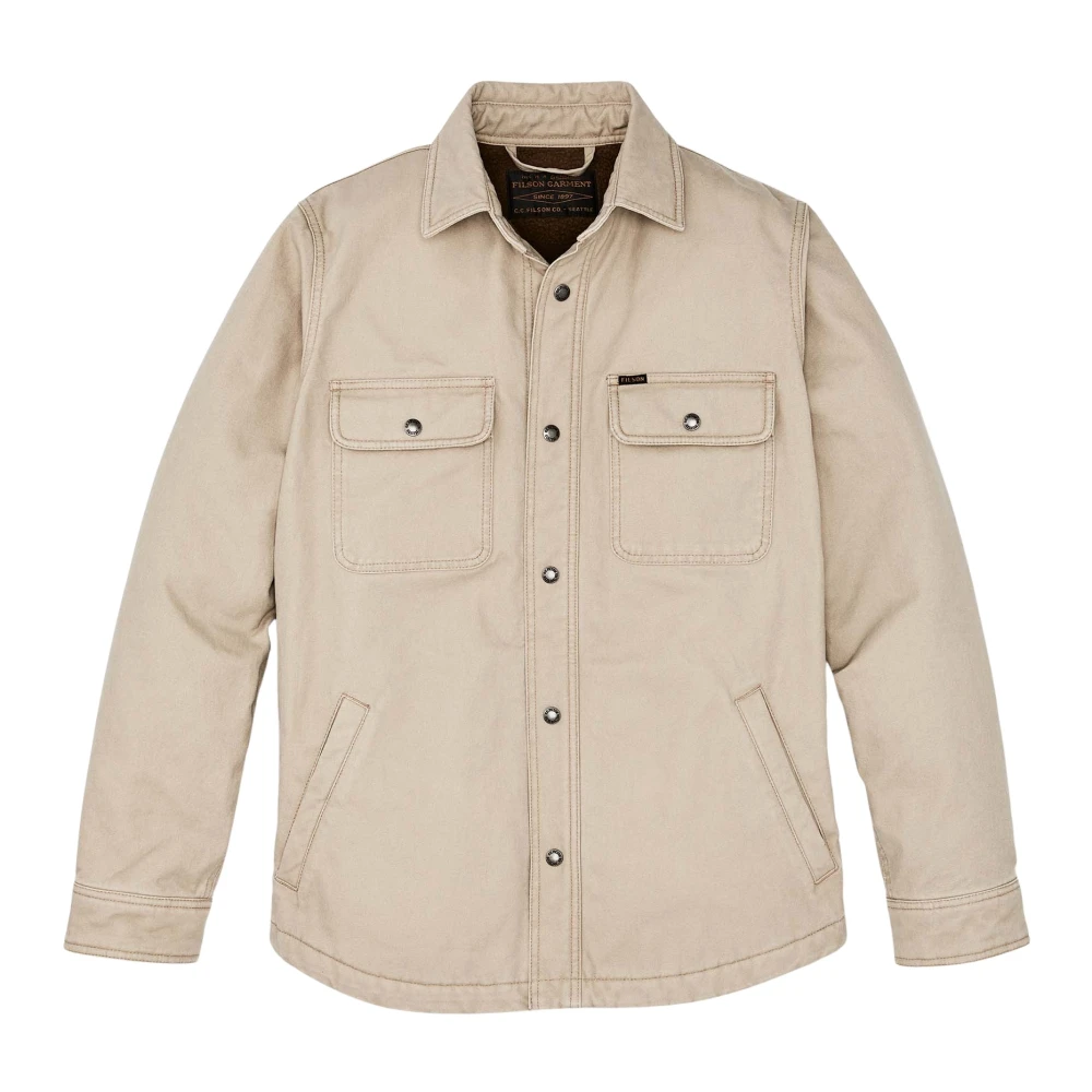 Filson Gevoerde Canvas Jac-Shirt Beige Heren