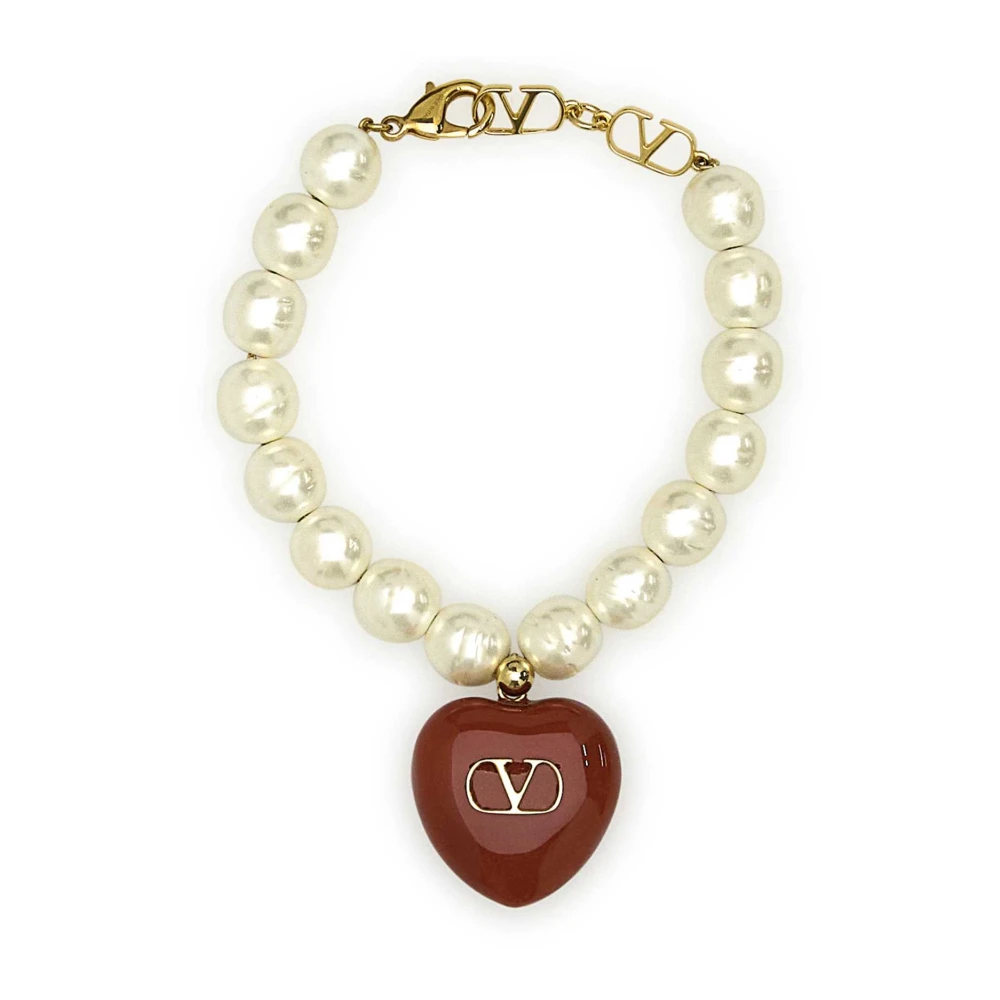Valentino Garavani Women's Multicolor Bracelets, S, Pearl Coeur Royal Bracelet