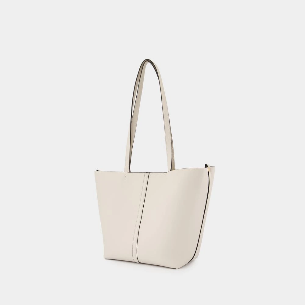 Vanessa Bruno Witte Leren Shopper Tas Dubbel Draag White Dames