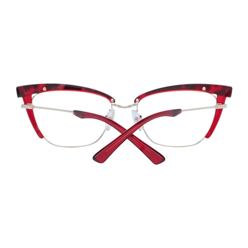 Ana Hickmann Rode Cat Eye Metalen Optische Frames Red Dames