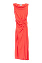 robe-midi-en-crepe-rouge