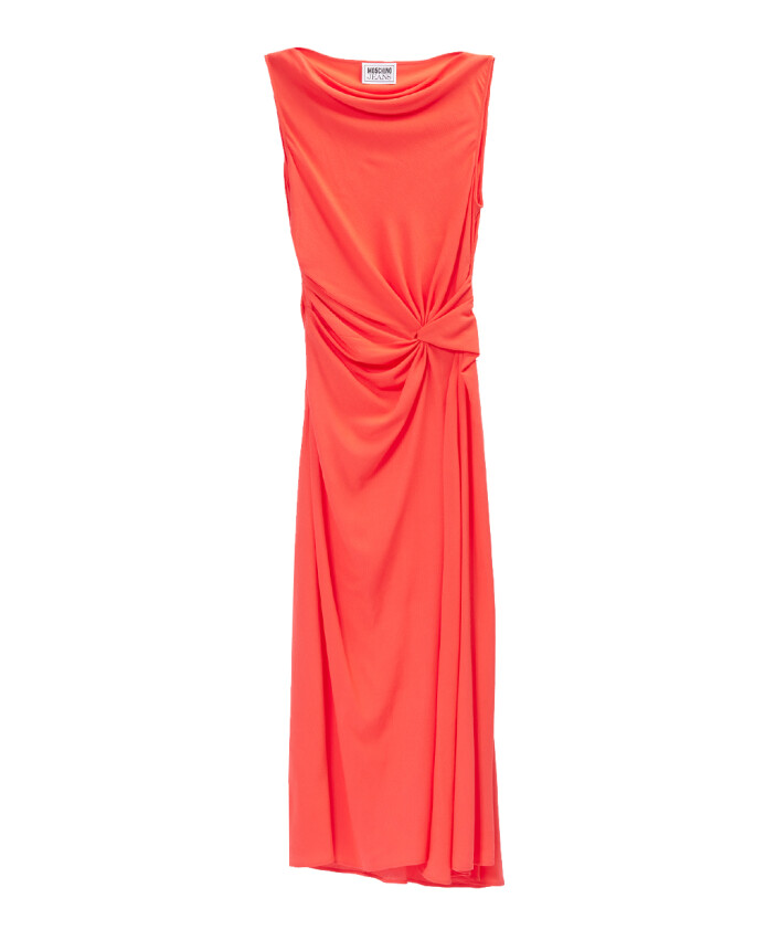 robe-midi-en-crepe-rouge