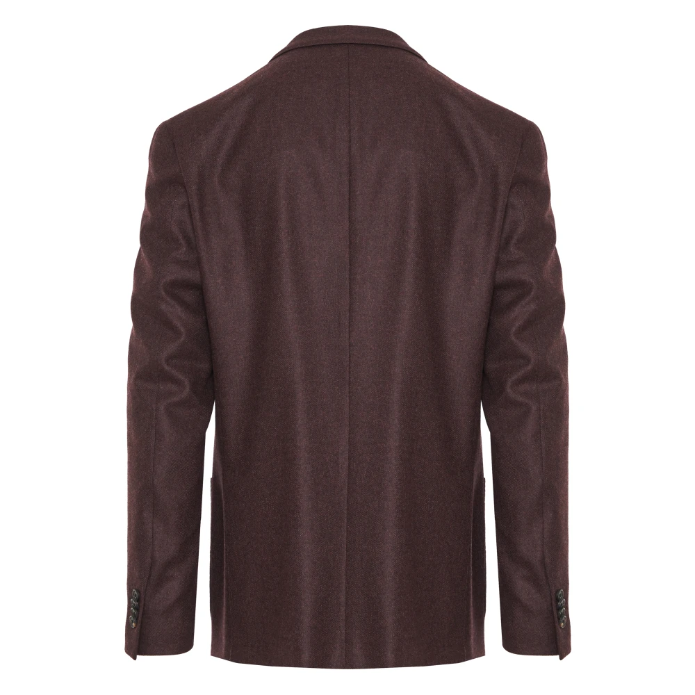 Corneliani Wol Kasjmier Jas Drop 7 Purple Heren