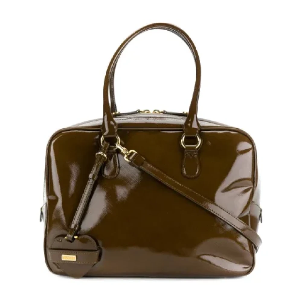 Moschino Pre-Owned Pre-owned Canvas shoulder-bags Brown Dames