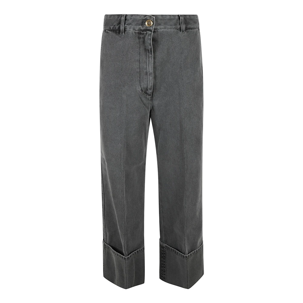 Patou Grijze Denim Iconische Broek Gray Dames