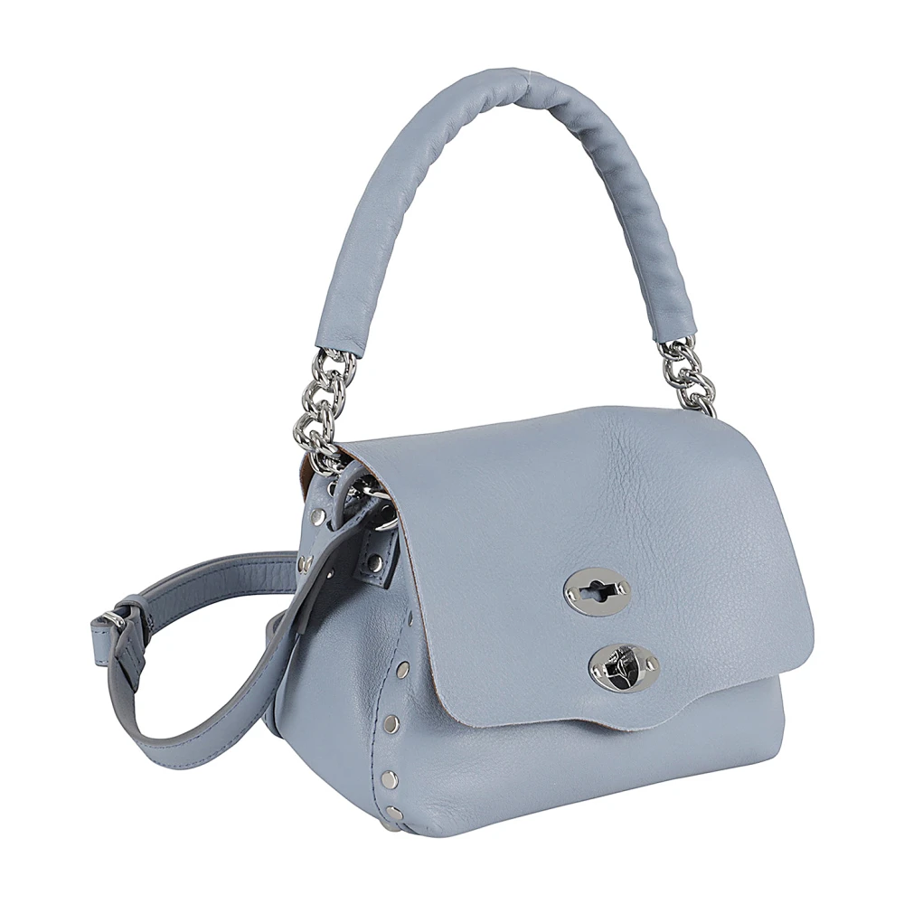 Zanellato Lichtgewicht Ketting Schoudertas Blue Dames