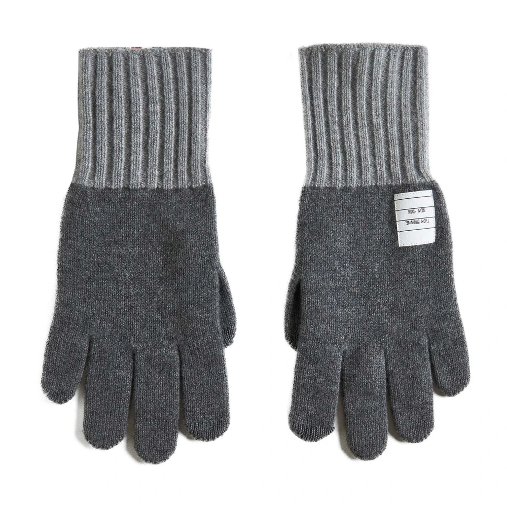Thom Browne RWB-streep wollen handschoenen Gray Heren