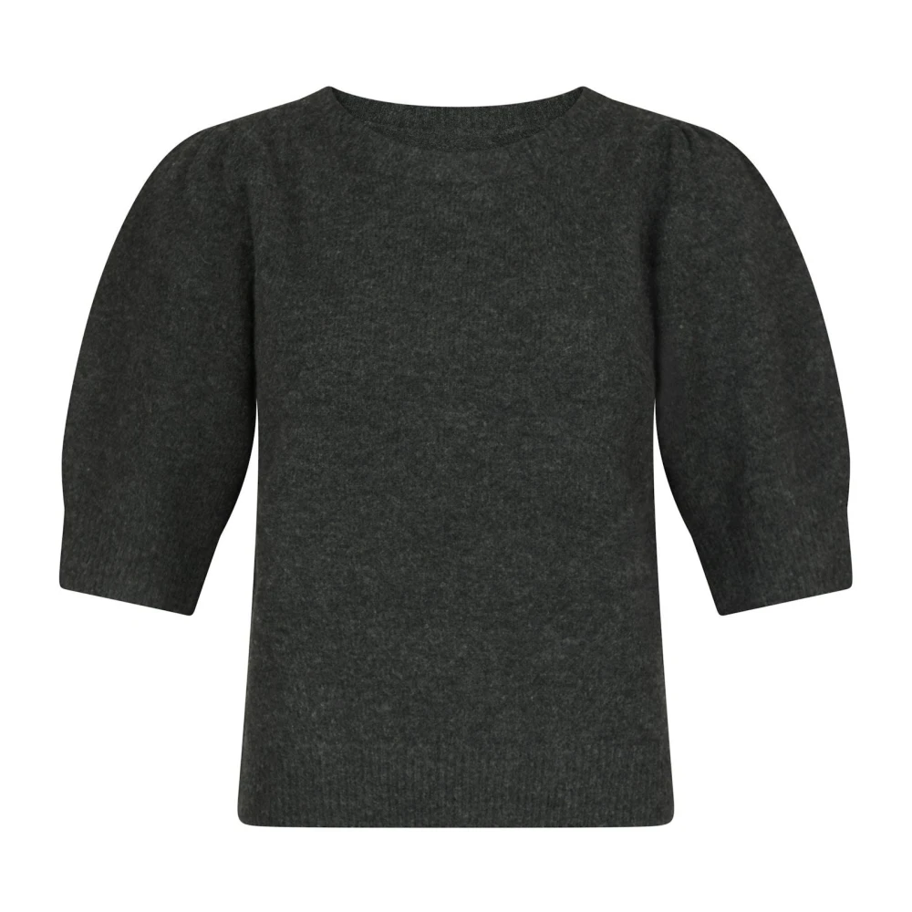 NEO NOIR Bow Knit Tee Antraciet Gray Dames