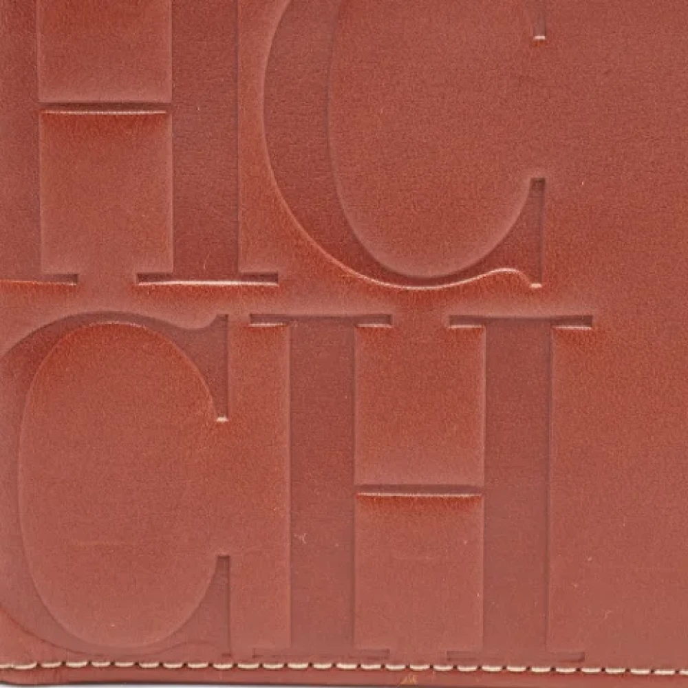 Carolina Herrera Pre-owned Leather wallets Beige Heren