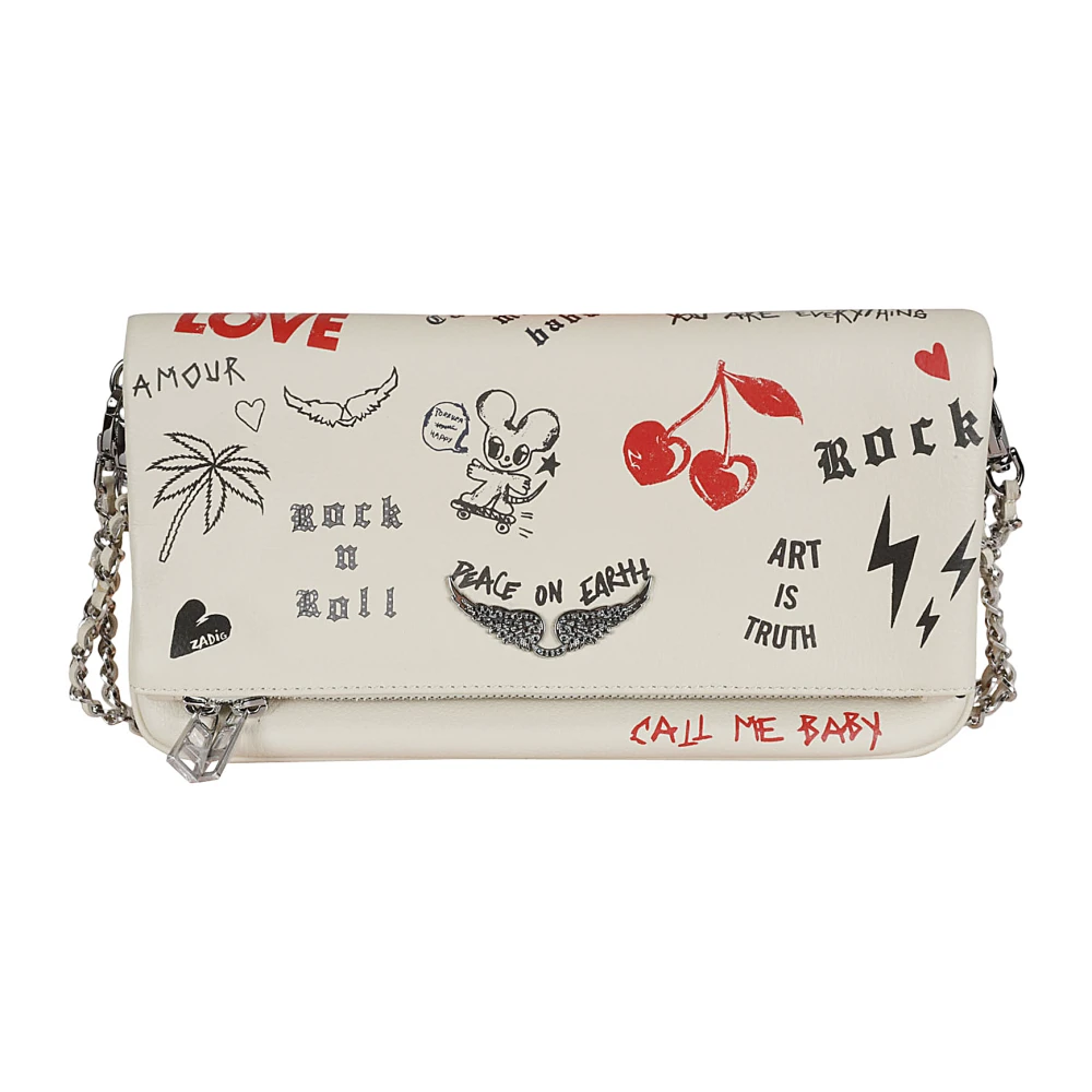 Zadig & Voltaire Flitskleurige bedrukte leren tas Multicolor Dames