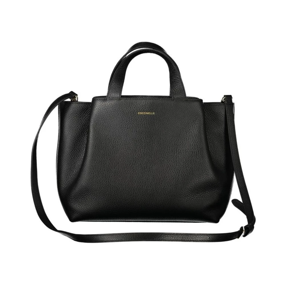 Coccinelle Elegante leren handtas met veelzijdige draagopties Black Dames