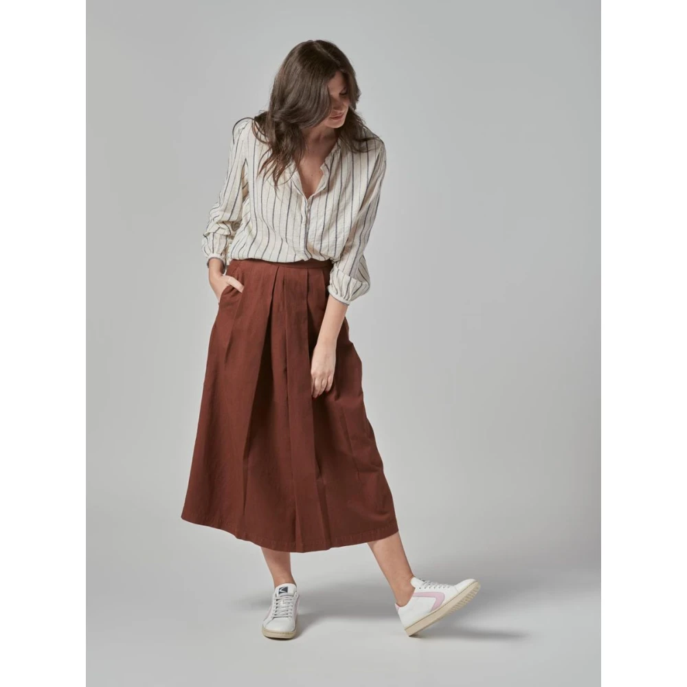 Pence 1979 Geplooide rok voor vrouwen Brown Dames