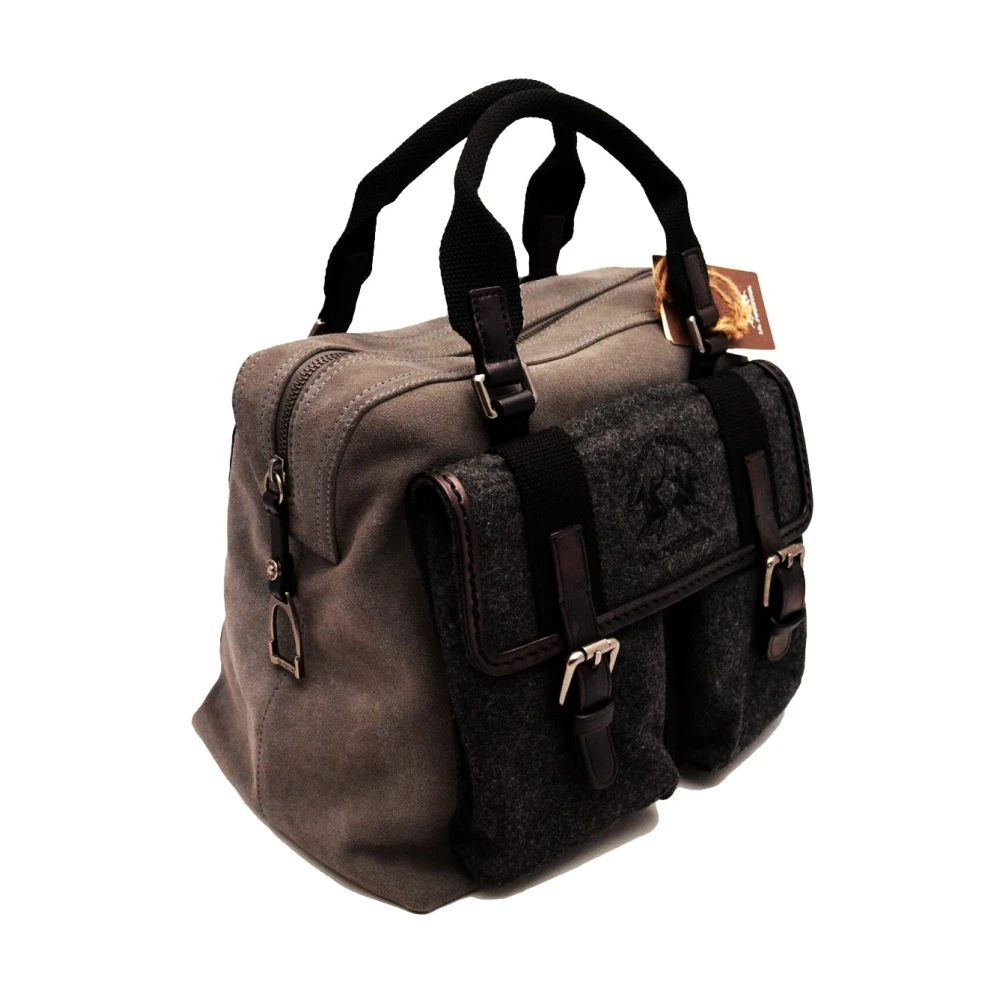 La Martina Women's Gray Weekend Bag Shoulder Handbag
