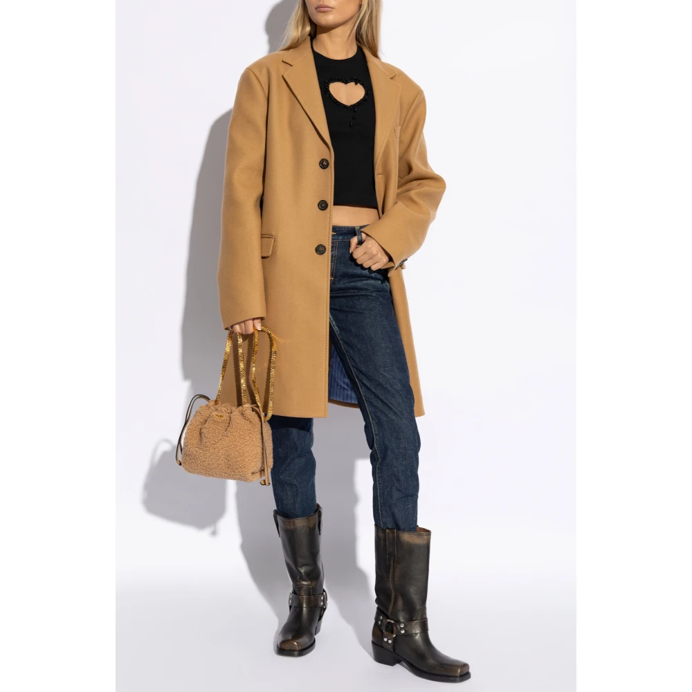 Dsquared2 Wollen jas Beige Dames