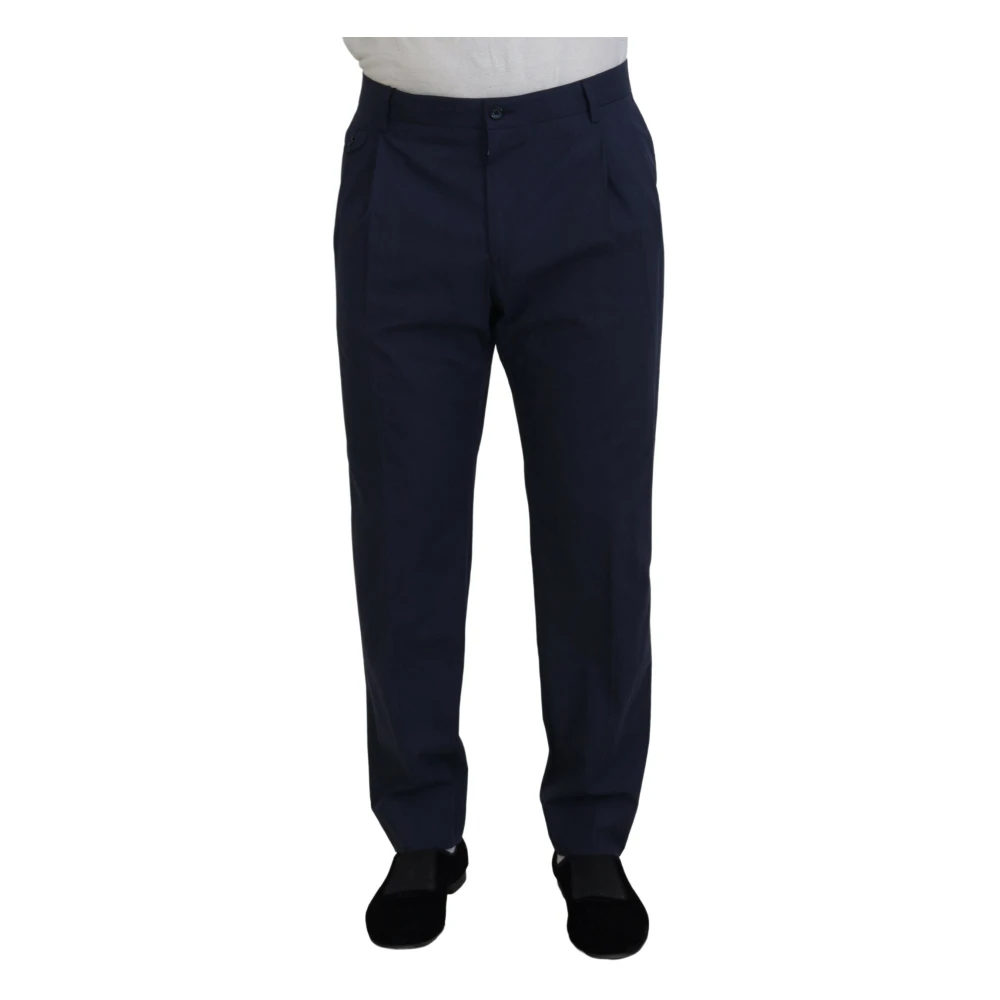 Dolce & Gabbana Men's Blue Elegant Dark Chino Dress Trousers - Suit Trousers - 3XL - Trousers