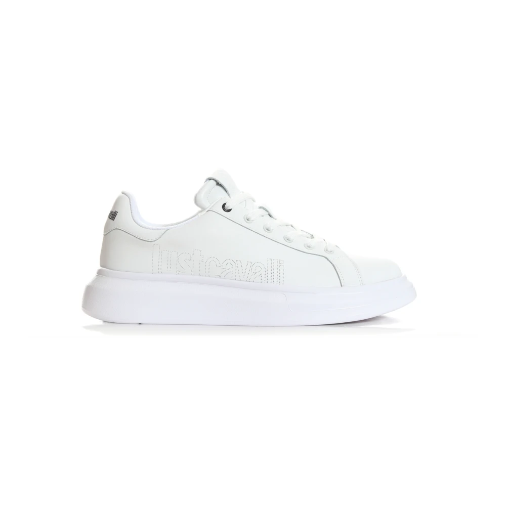 Just Cavalli Leather Sneakers Heren Schoenen Wit