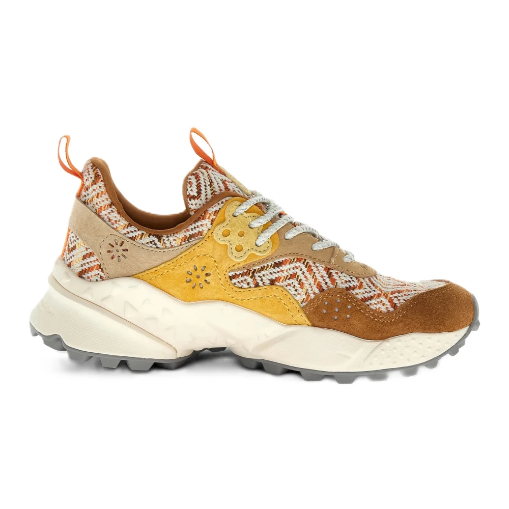Flower Mountain Women's Multicolor Outdoor Shoes, 4 Uk, Kotetsu Suede/Knitted Jacquard Trainers