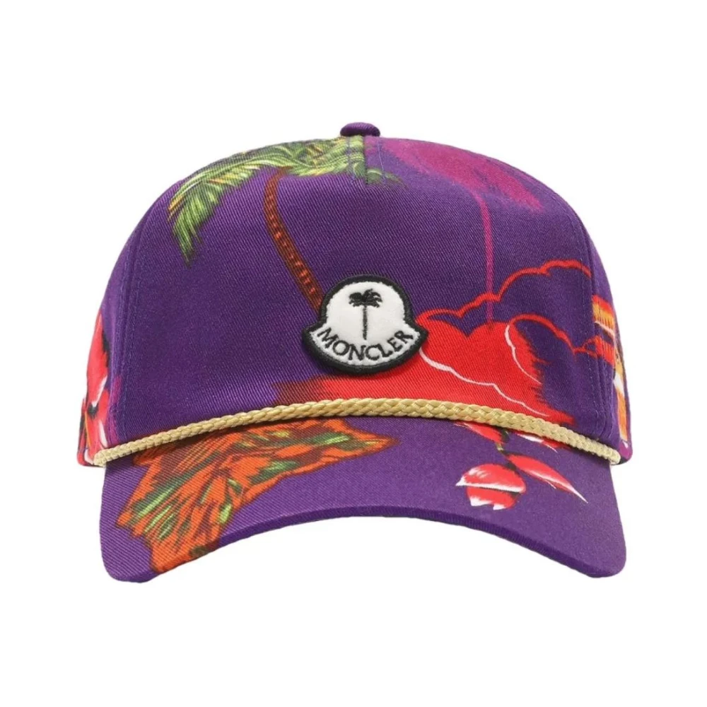 Lilla Bomuld Baseball Cap med Blomsterprint