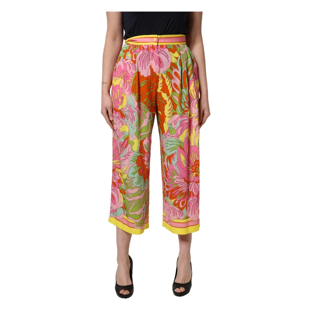 Dolce & Gabbana Donna Multicolor - Pantaloni Cropped - Trousers - E - L