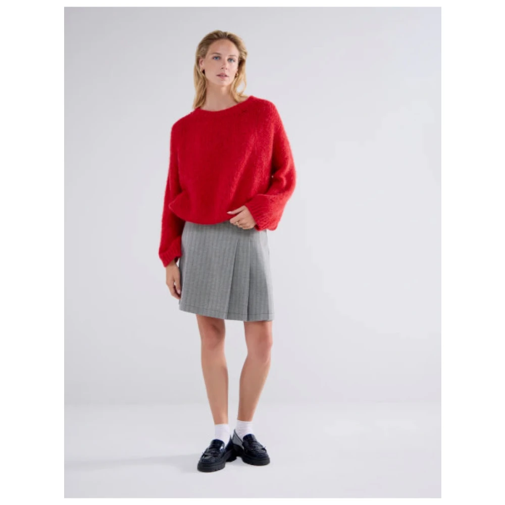 Summum Woman Alpaca Boxy Sweater Red Dames