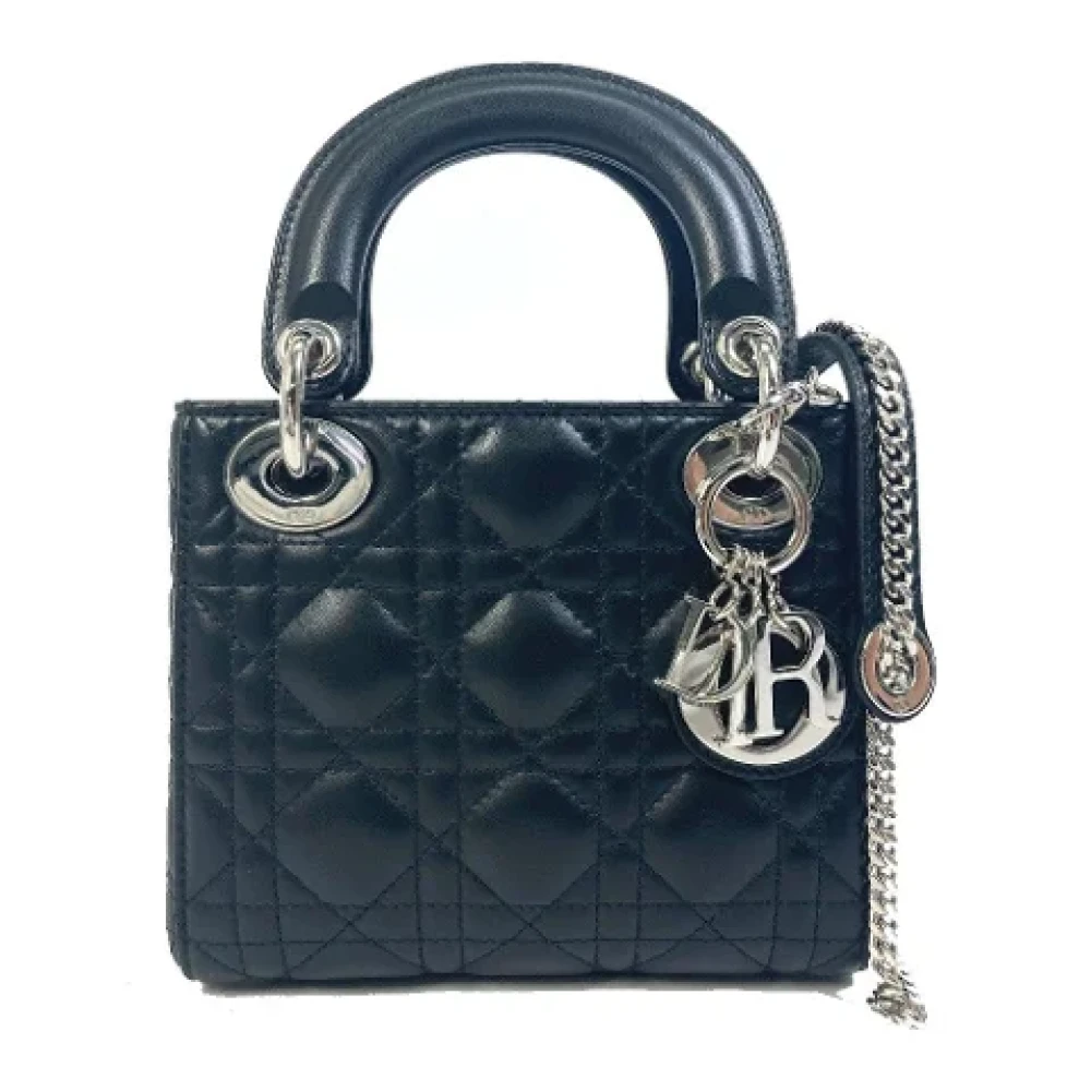 Dior Vintage Pre-owned Leather dior-bags Black Dames