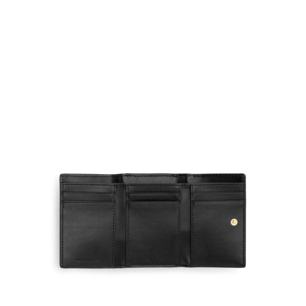 Marc Jacobs Zwarte Leren Trifold Portemonnee Black Dames