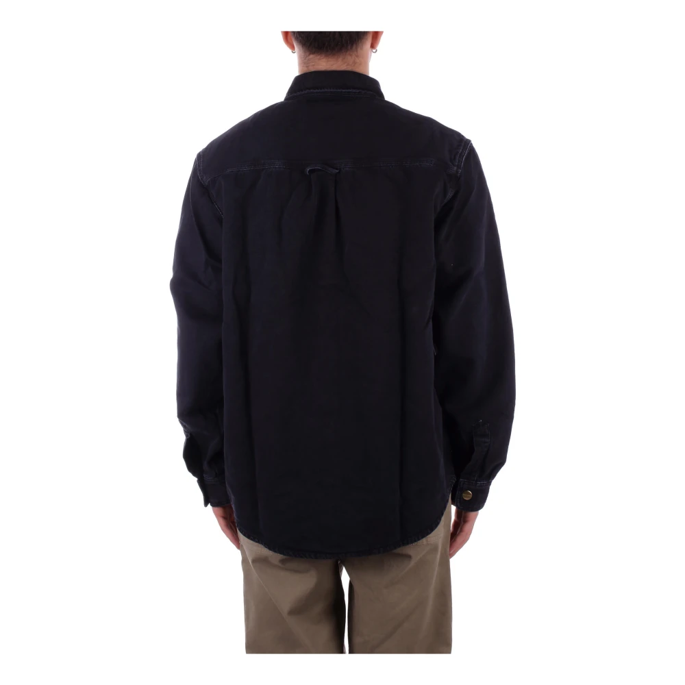Carhartt WIP Zwart Logo Zijclip Shirt Black Heren