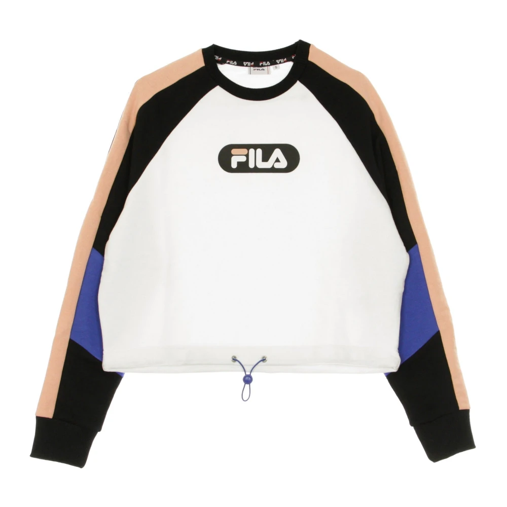 Fila Women's Multicolor Color Block Cropped Crewneck Sweatshirt - Sweatshirts - M - Sweatshirts & Hoodies