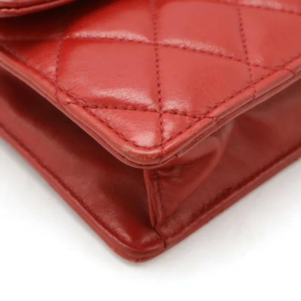 Chanel Vintage Pre-owned Leather clutches Red Dames