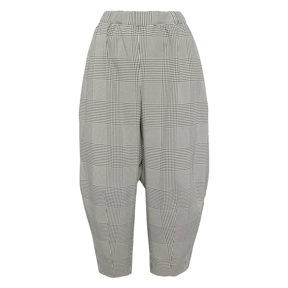 Comme des Garçons Stijlvolle Houndstooth Tapered Broek Multicolor Dames