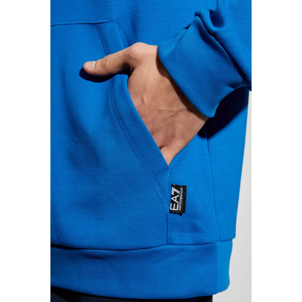 Emporio Armani EA7 Hoodie Blue Heren