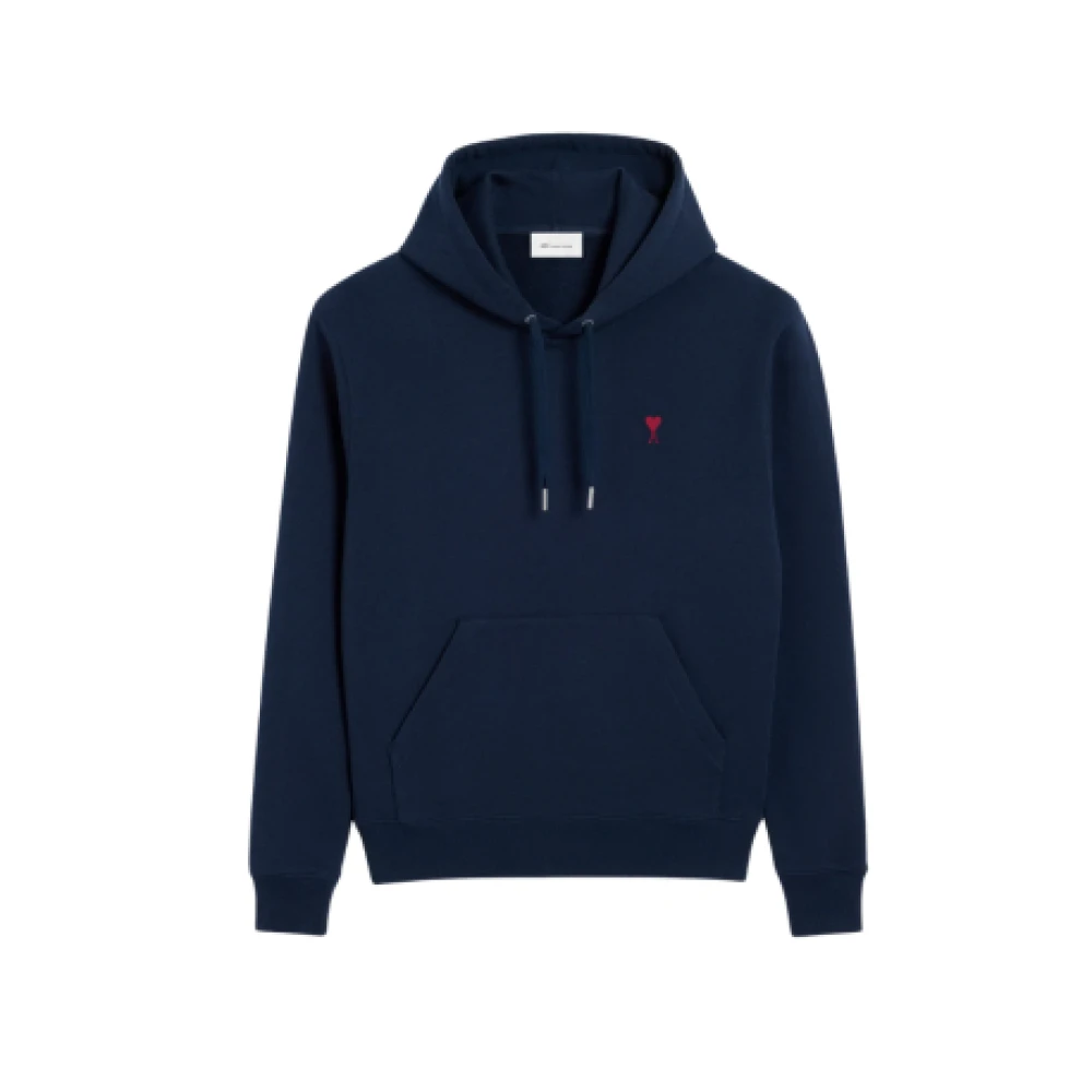 Ami Paris Mannelijk Blauw Hoodies & Sweatvesten Heren, M, Accessoires